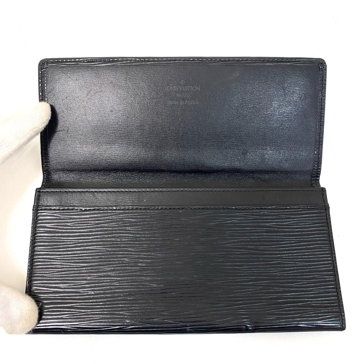 外側美品 正規品 ルイヴィトン エピ 長財布 お札いれ 黒 外側美品 正規品 ルイヴィトン エピ 長財布 お札いれ 黒