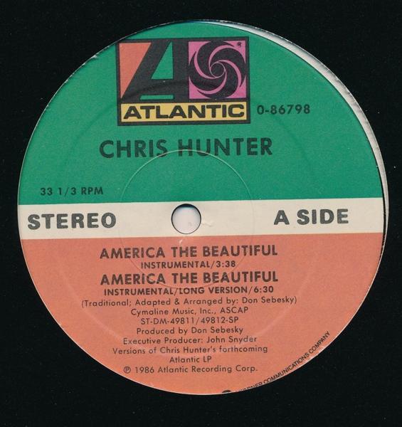 CHRIS HUNTER/クリス・ハンター/AMERICA THE BEAUTIFUL/US盤/中古12インチ!! 商品管理番号：40149_画像2