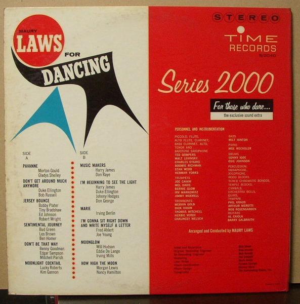 MAURY LAWS FOR DANCING/US盤/中古LP!! 商品管理番号：36844_画像3