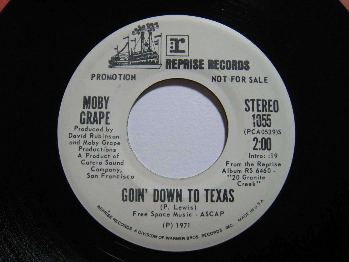 【7”】 MOBY GRAPE / ●白プロモ MONO/STEREO● GOIN' DOWN TO TEXAS US盤 モビー・グレープ テキサスへ_画像6
