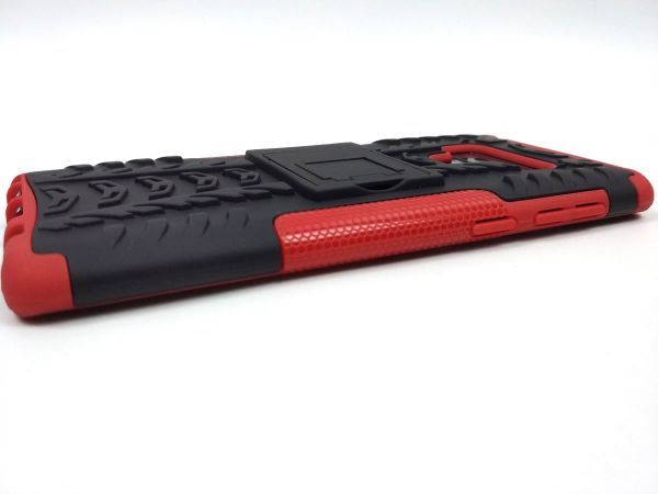 Galaxy Note 9 SC-01L SCV40用 ソフトケース 耐衝撃カバー スタンド タイヤ レッド_画像6