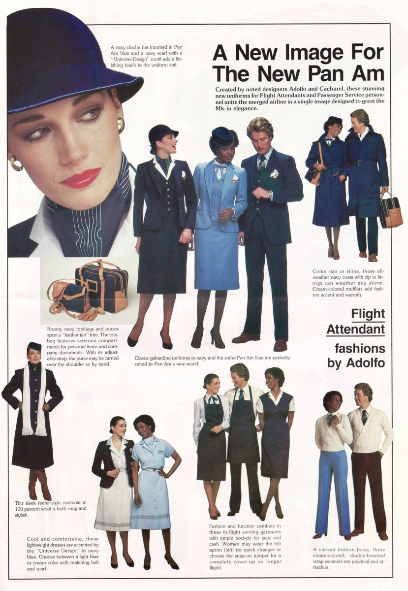 PAN AM パンナム パンアメリカン航空　1980年代 スチュワーデス 制服用 スカーフセット／キャビンアテンダント CA ユニフォーム クルー_画像2