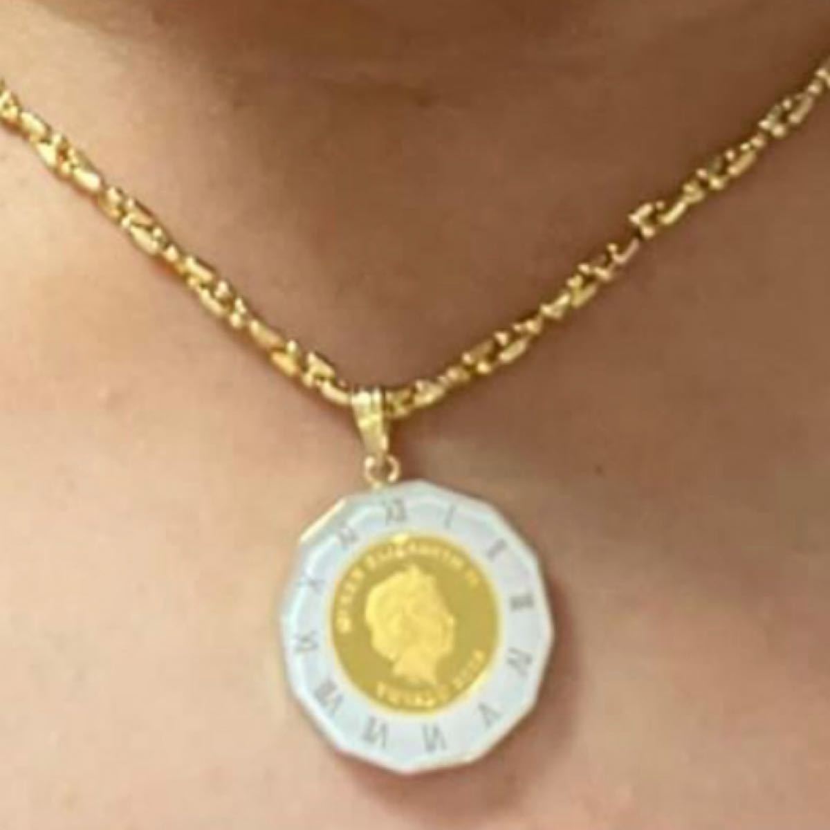 オンラインショップ】 18k 新作人気 エリザベスコインネックレス 時計