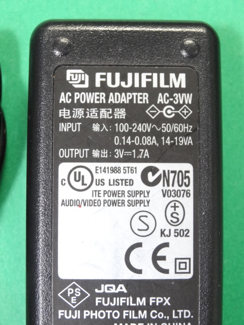 ピクチャークレードル　CP-FXA10用 ACアダプター FUJIFILM AC-3VW FinePix 3V AC-3VX互換 3V 1.7A 外径2.35MM 電源ケーブル別売り 管SIMA _画像2