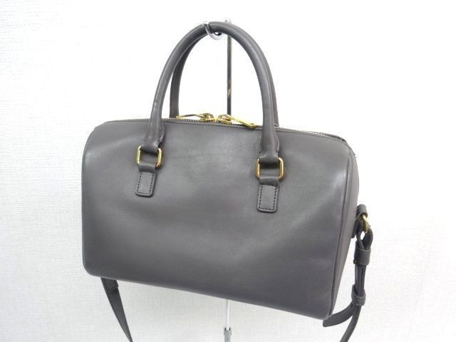 NZ357○SAINT LAURENT PARIS ベイビーダッフル○グレー 2wayバッグ