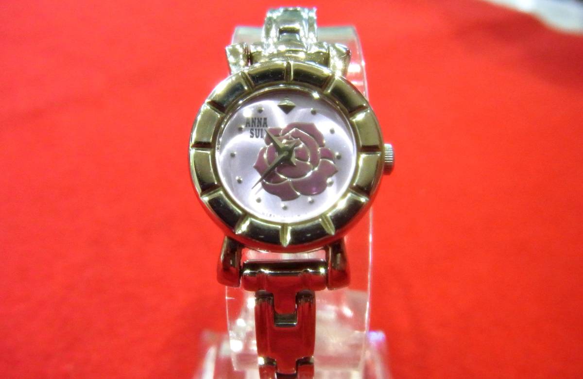 ANNA SUI アナスイ 腕時計 Y150-OATO 花 レディース パープル シルバー 管09283395 ANNA SUI アナスイ 腕時計 Y150-OATO 花 レディース パープル シルバー 管09283395