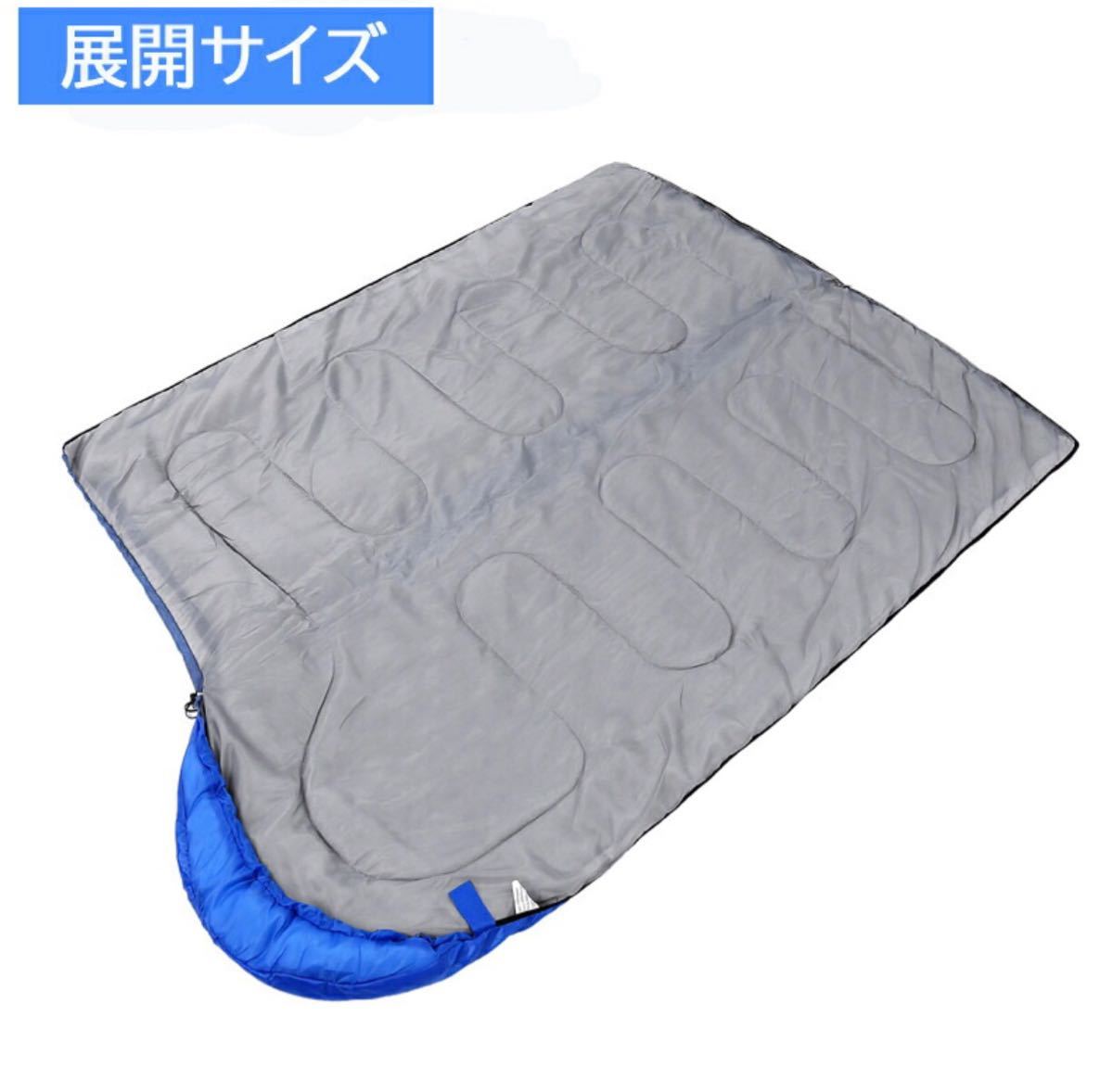 LLAP 寝袋 封筒型 1.3KG 210T防水シュラフ コンパクト軽量 保温 足伸ばし可能 アウトドア キャンプ 登山 車中泊 