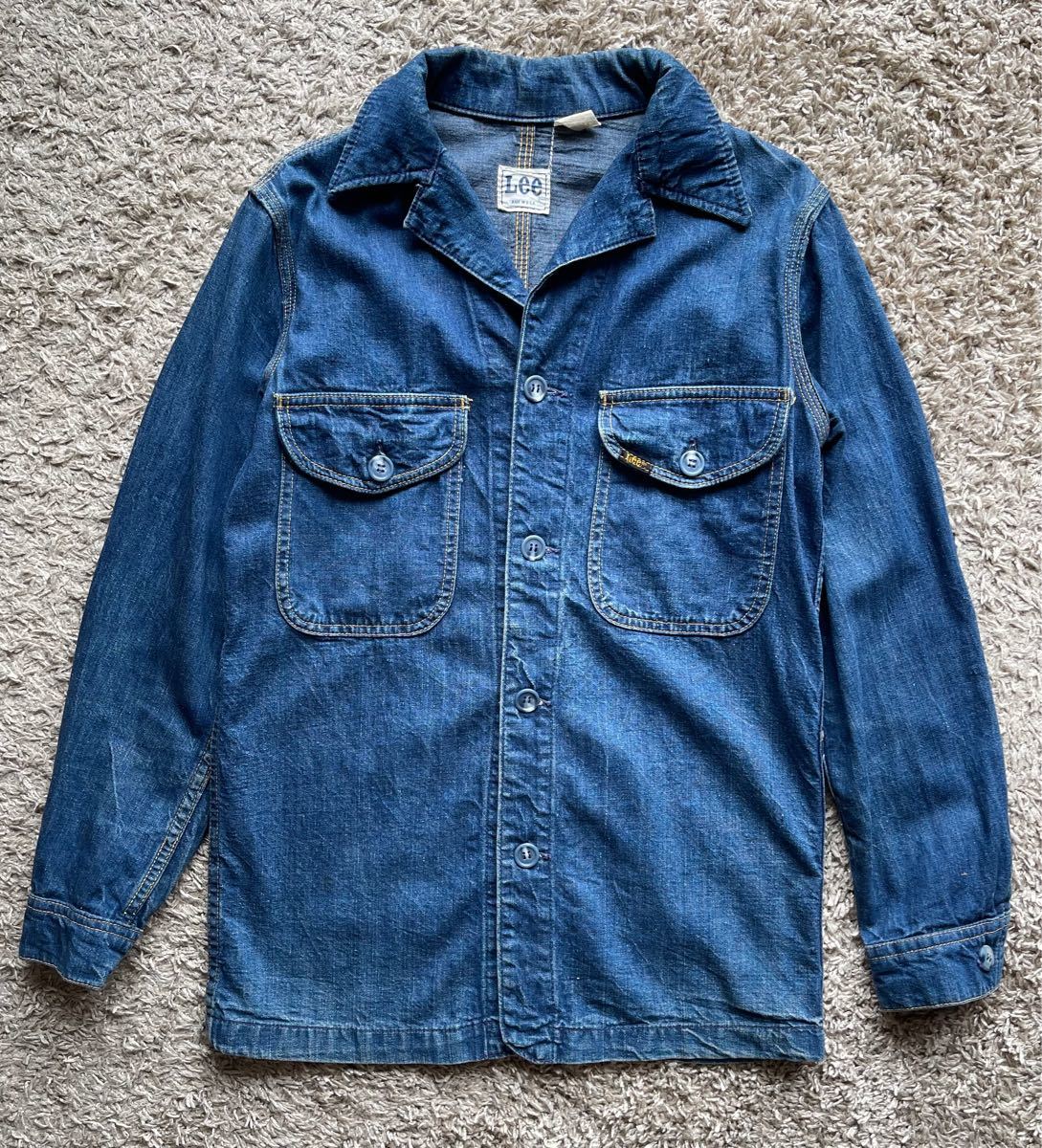 Lee ビンテージ デニム シャツ ジャケット 70年代 レア 年末SALE 【レア】 デニムセットアップ 70s ヴィンテージ 年代物 Gジャン/デニムジャケット