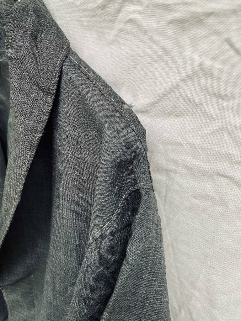 独特な フォルム 戦前 戦後 トンビ じゃない 着物 コート 外套 円套 サマー ウール JAPAN VINTAGE ジャパンヴィンテージ 30s40s50s_画像10
