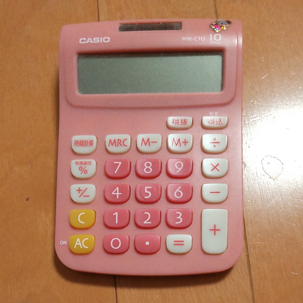 カシオ　電卓　10桁 　ピンク