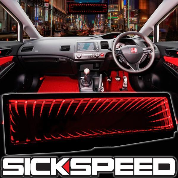 SICKSPEED LEDルームミラー レッド ギャラクシー ブラックホール 赤 USDM JDM 汎用 シックスピード スタンス バックミラー_画像1