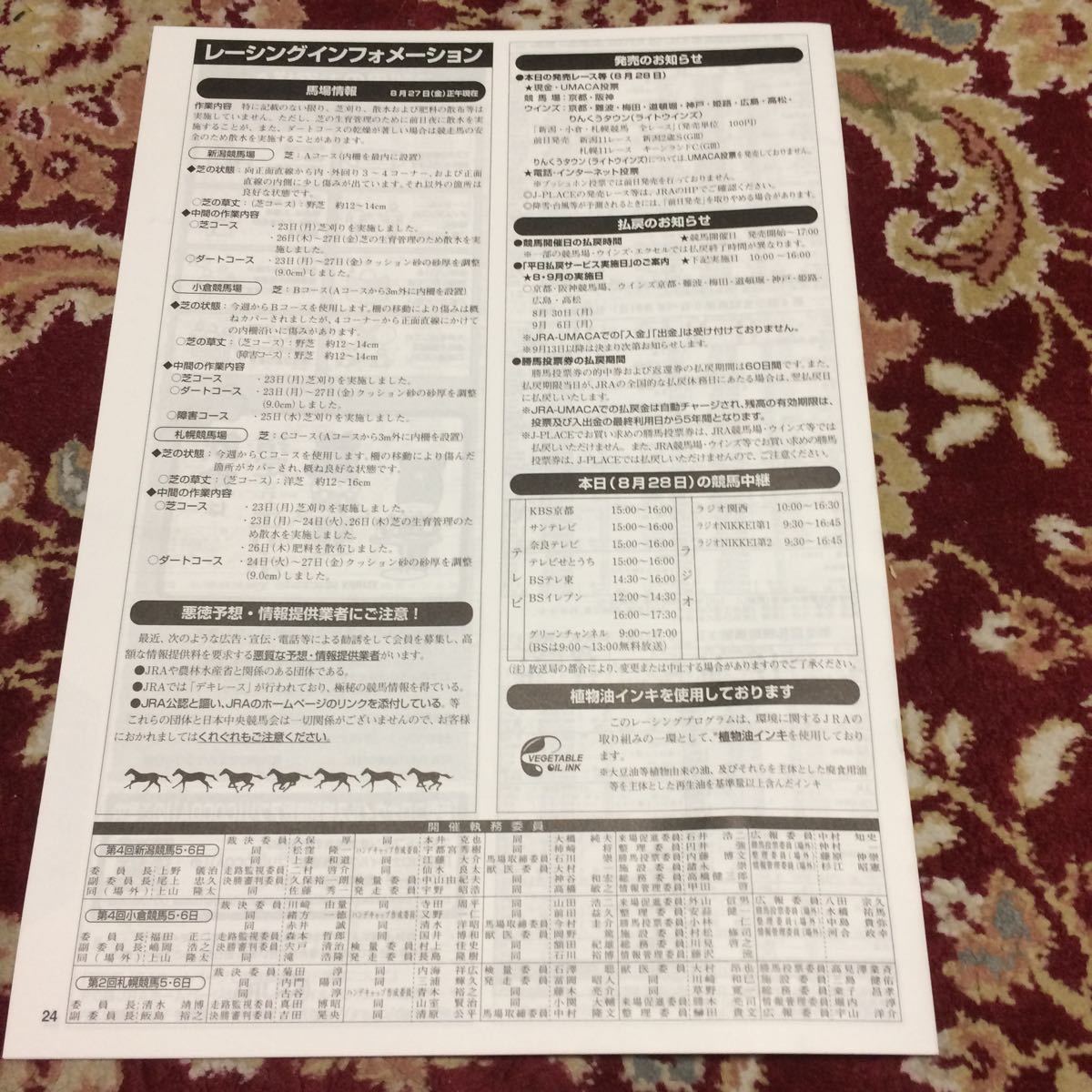 JRAレーシングプログラム2021.8.28(土)BSN賞(L)、小倉サマージャンプ(J・GⅢ)、釜山ステークス、オホーツクステークスの画像2