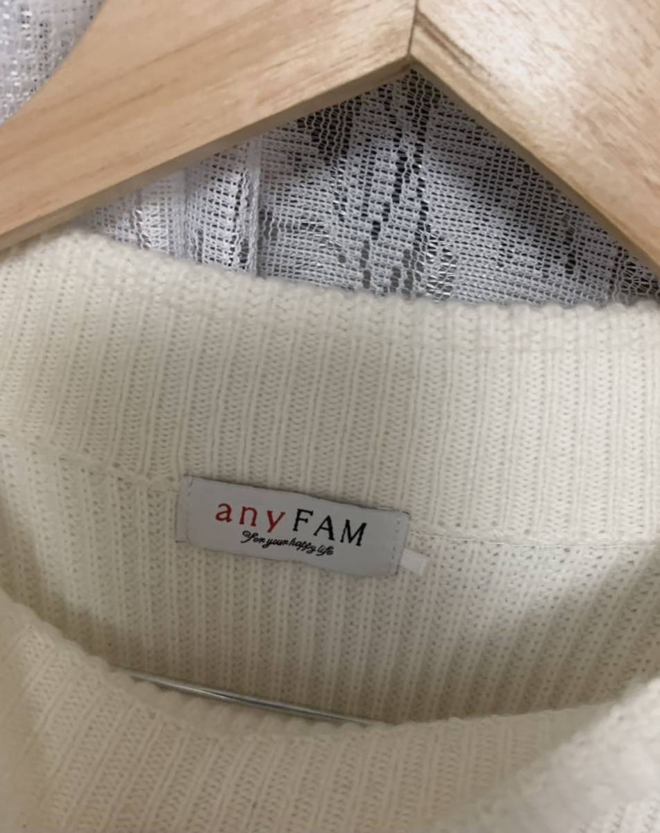 any FAM エニィファム　ホワイトセーター