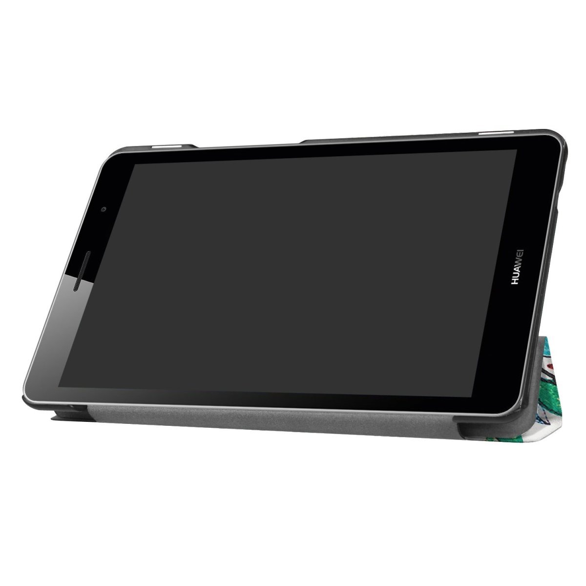 Huawei Mediapad T3 8.0 タブレット専用スタンド機能付きケース 三つ折 軽量型 薄型 高品質（2017モデル）PUレザーケース 花の木_画像4