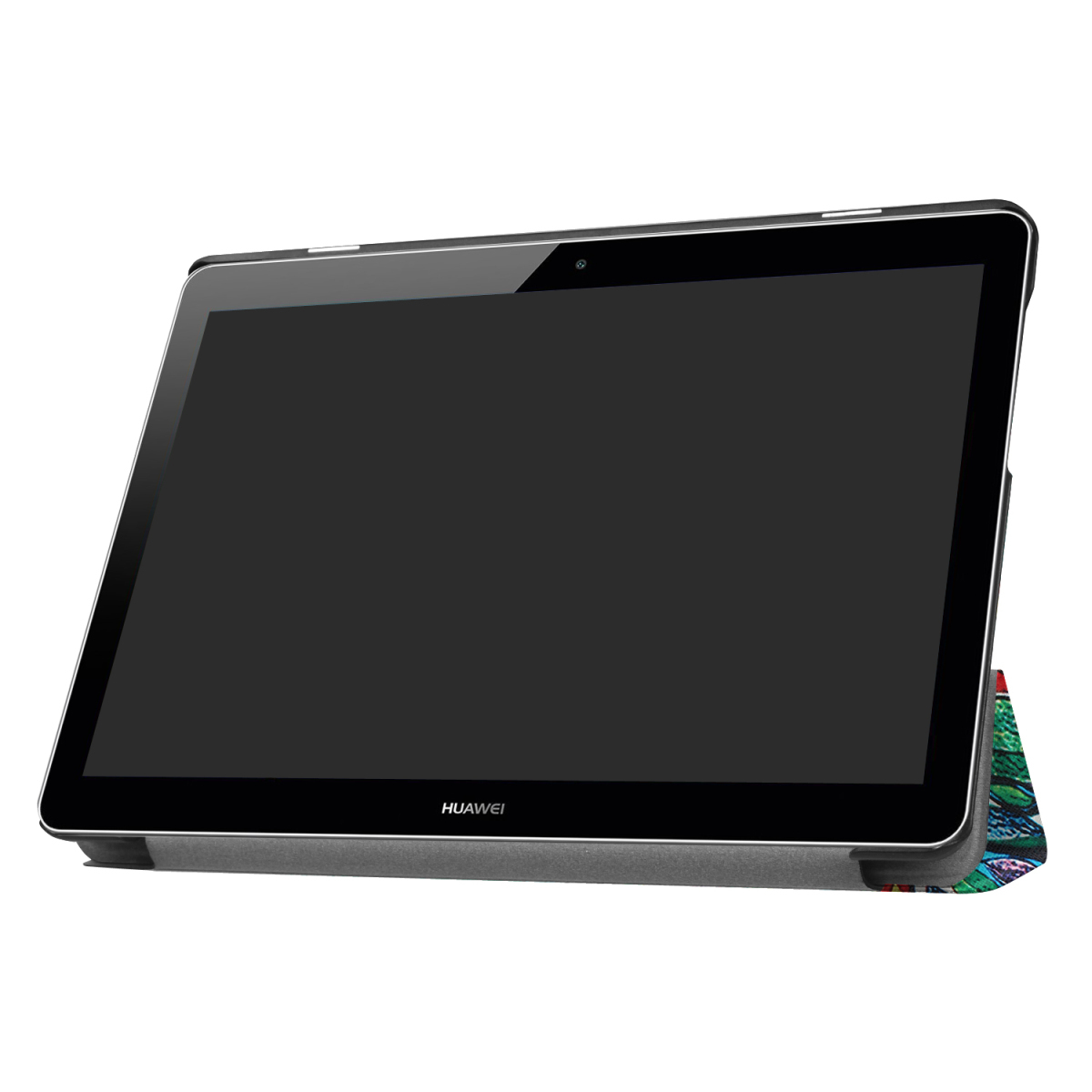 Huawei MediaPad T3 10 専用マグネット開閉式 スタンド機能付き専用三つ折ケース 薄型 軽量型 高品質PUレザーケース 花の木_画像6