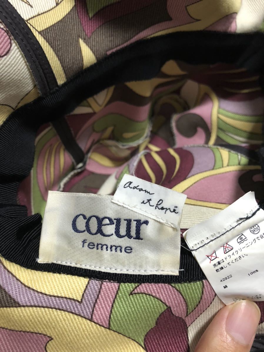 【定価1.8万】美品 coeur femme × ADAM ET ROPE KIJIMA TAKAYUKI ハット 帽子 茶色 ブラウン_画像5