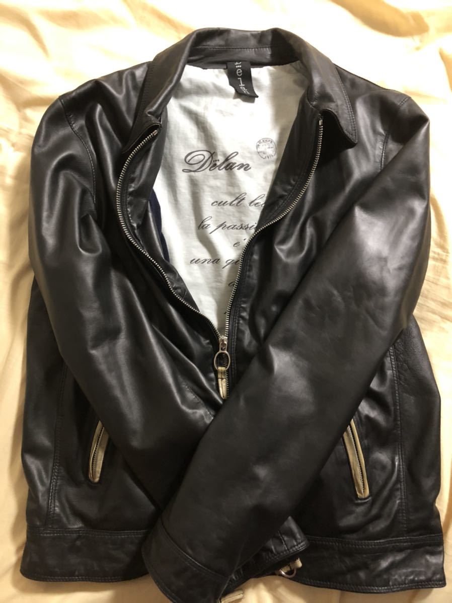 定価12.8万】新品 Delan デラン シングルライダースジャケットレザー