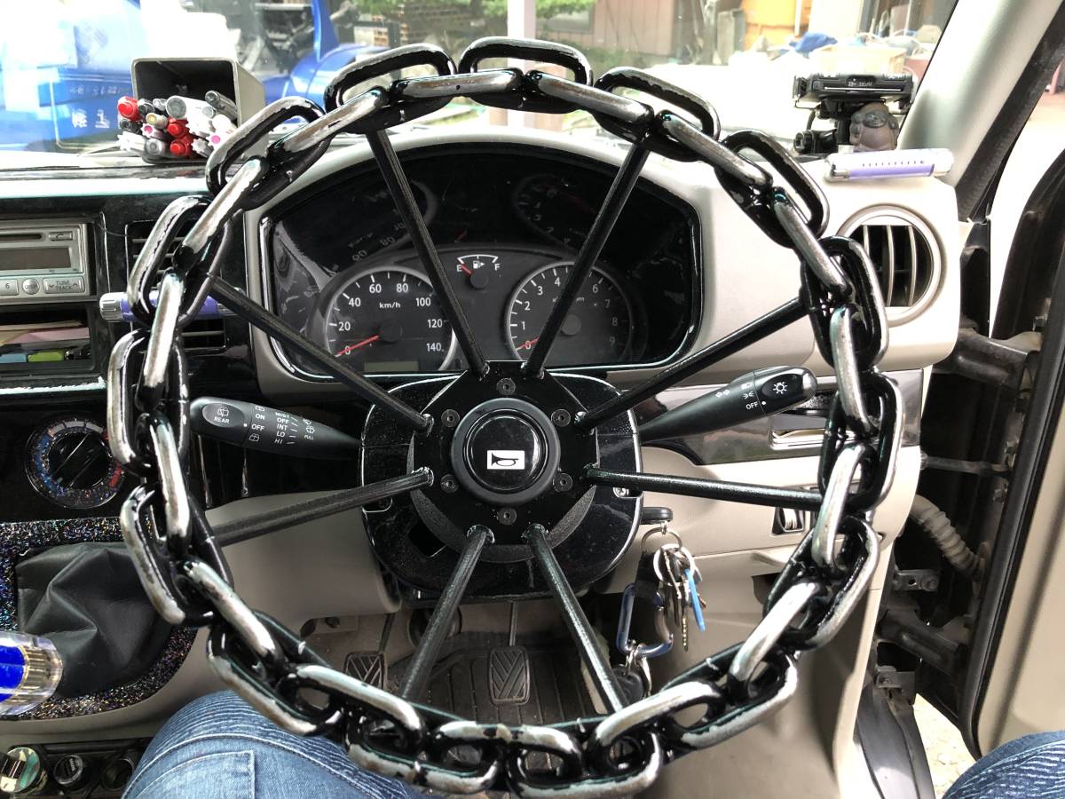  one-off. special order. chain steering wheel.. steering wheel. chain steering gear. Ame car specification domestic production Boss for. custom car. light truck. light van also.