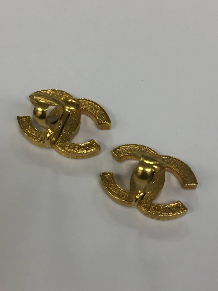 美品!希少!CHANEL シャネル ココマーク ラインストーン GP ゴールド