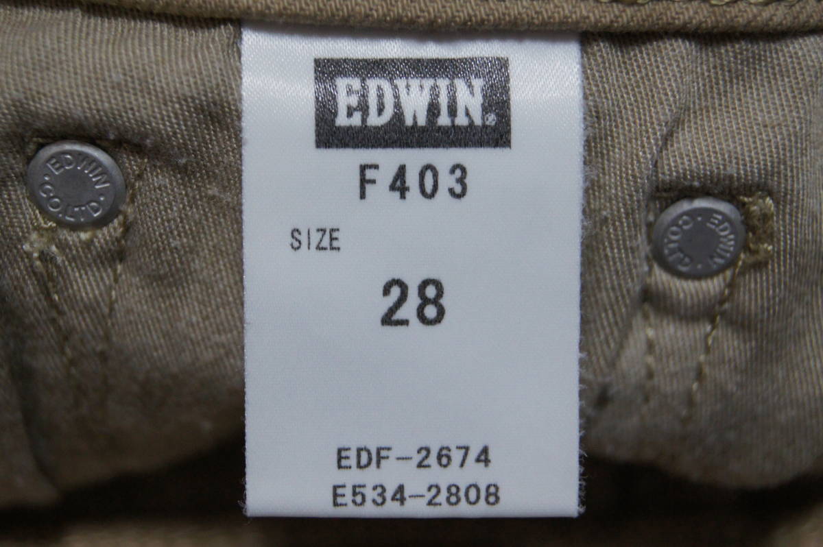 エドウィン　EDWIN　F403　ソフトストレッチカラージーンズ　W28　(#2)_画像9