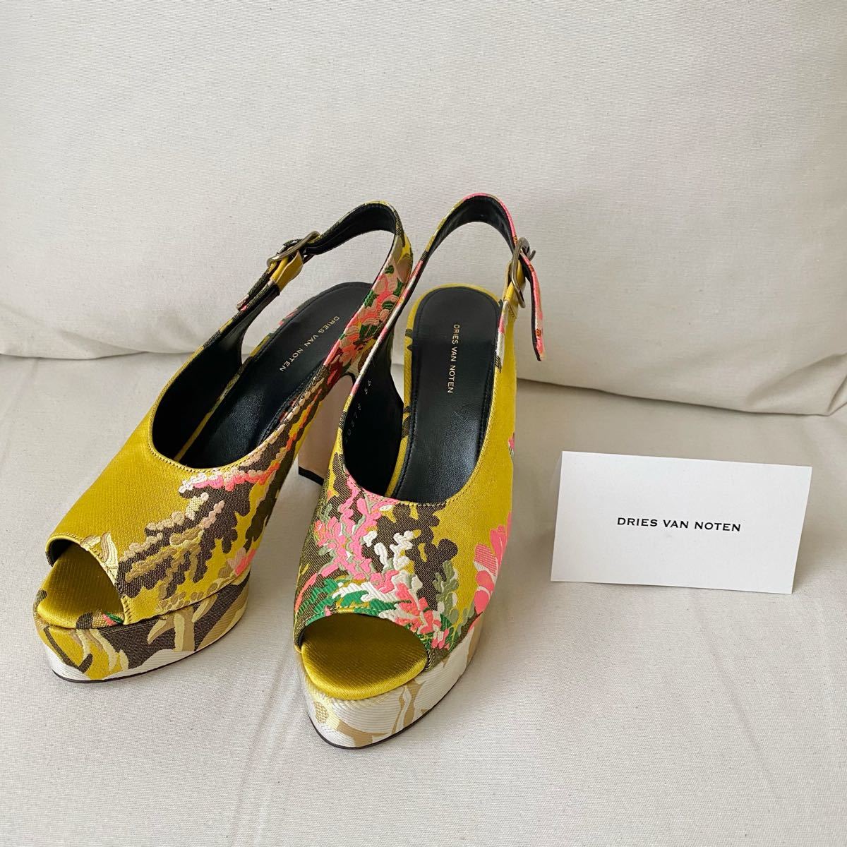 最安 チャンキーヒール ジャガード / noten van 【新品】dries