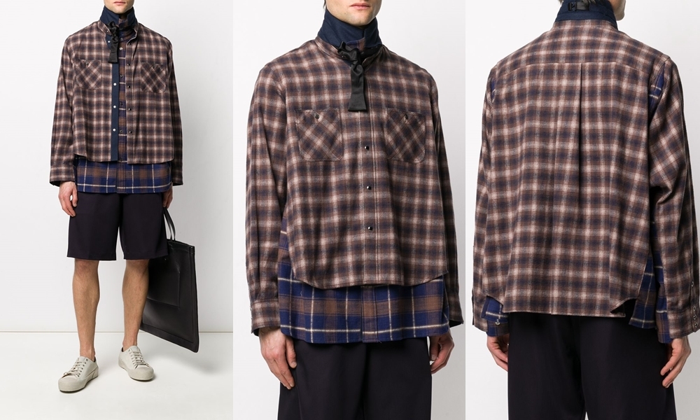 トップ Sacai 20ss レイヤードシャツ シャツ