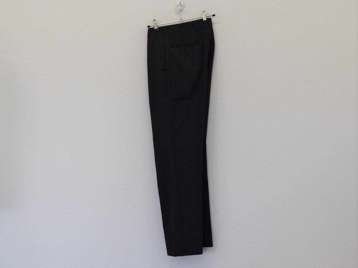 『送料無料』【美品】SOF FI CE ソフィーチェ スラックス ブラック 黒 ストライプ スーツ パンツ ウエスト 79 ストレートの画像4