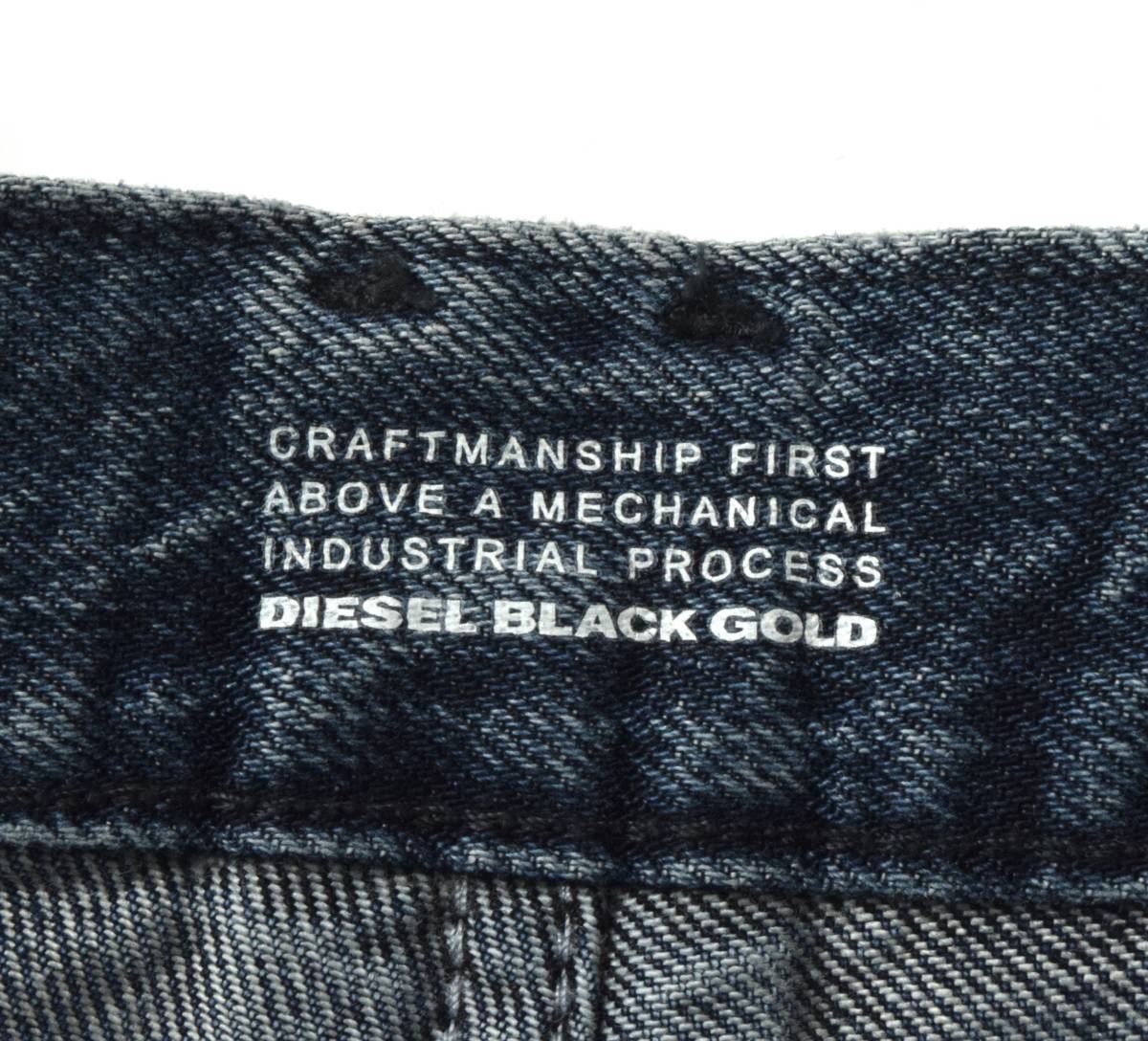 新品4.2万 DIESEL BLACK GOLD ディーゼル ブラックゴールド クラッシュ加工 デニム 28 イタリア製 SLIM_画像9