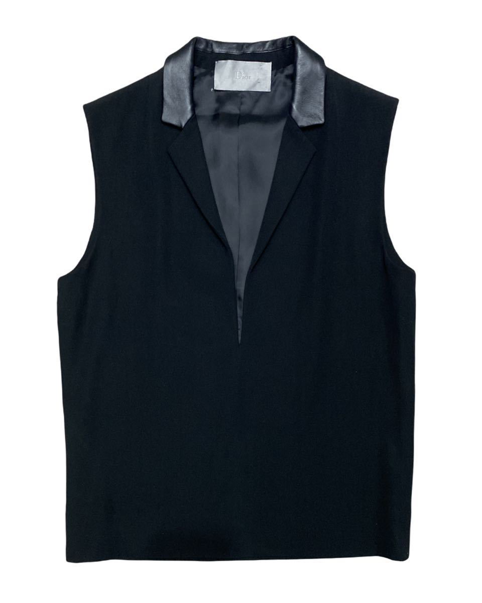 AW2001 DIOR HOMME HEDI SLIMANE DEEP V NECK VEST ディオールオム　エディスリマン　初期　ベスト　ヴァルーズ_画像2