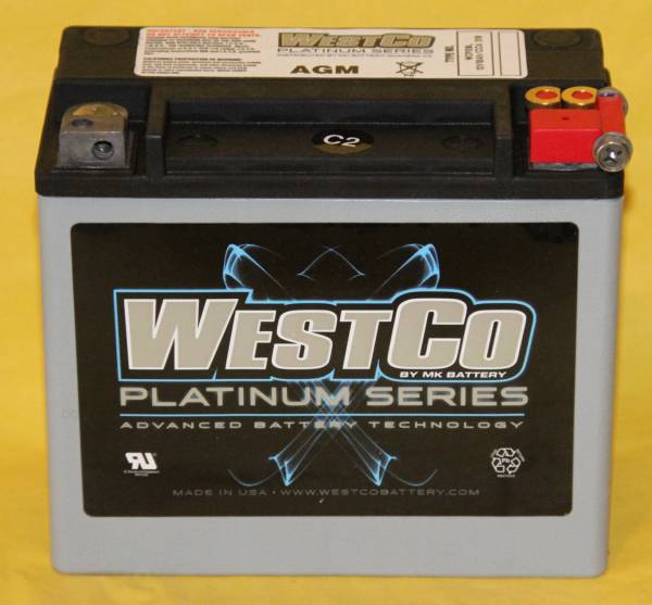 WESTCO WCP20L ユアサYTX20HL-BS　サイズが同じ AGMタイプ製造年月日 2023年11月 現在、販売のバッテリーは黒ケース