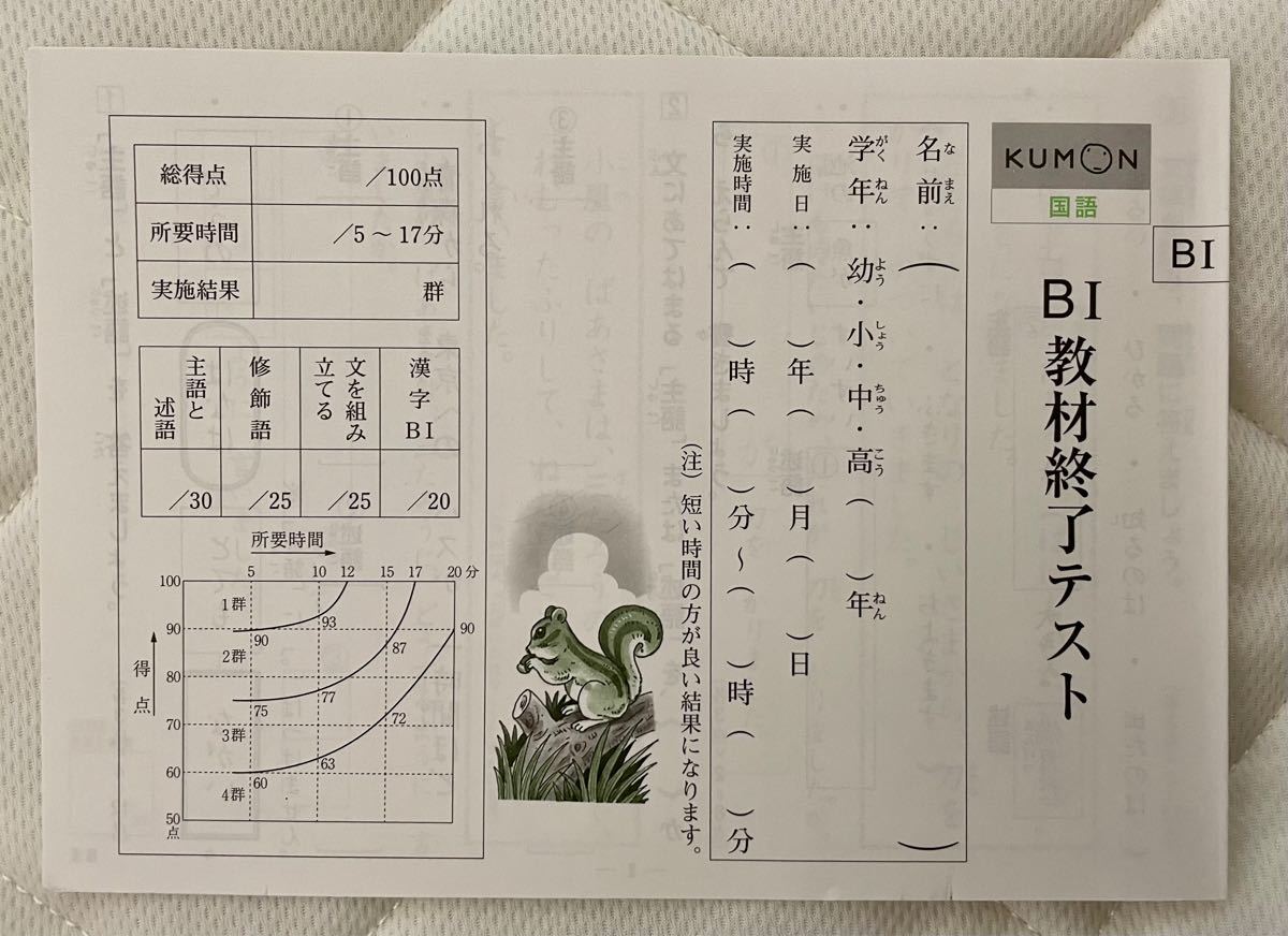 くもん 国語B1 B2 合わせて400枚ほど 使用済み 国語 B1とB2それぞれ 1〜200の 合計400枚 答え 教材終了テスト