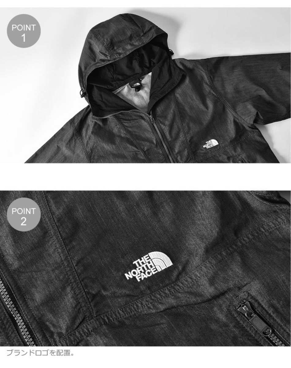 ザ ノースフェイス アウター THE NORTH FACE ナイロンデニム コンパクトジャケット メンズ ブラック 黒 ブルー 