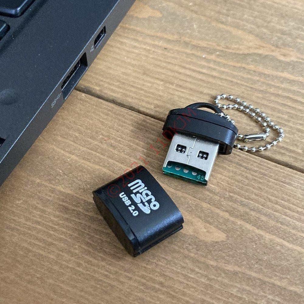 【新品】 黒 USB カードリーダ 超小型 金属箱体 microSDXC用