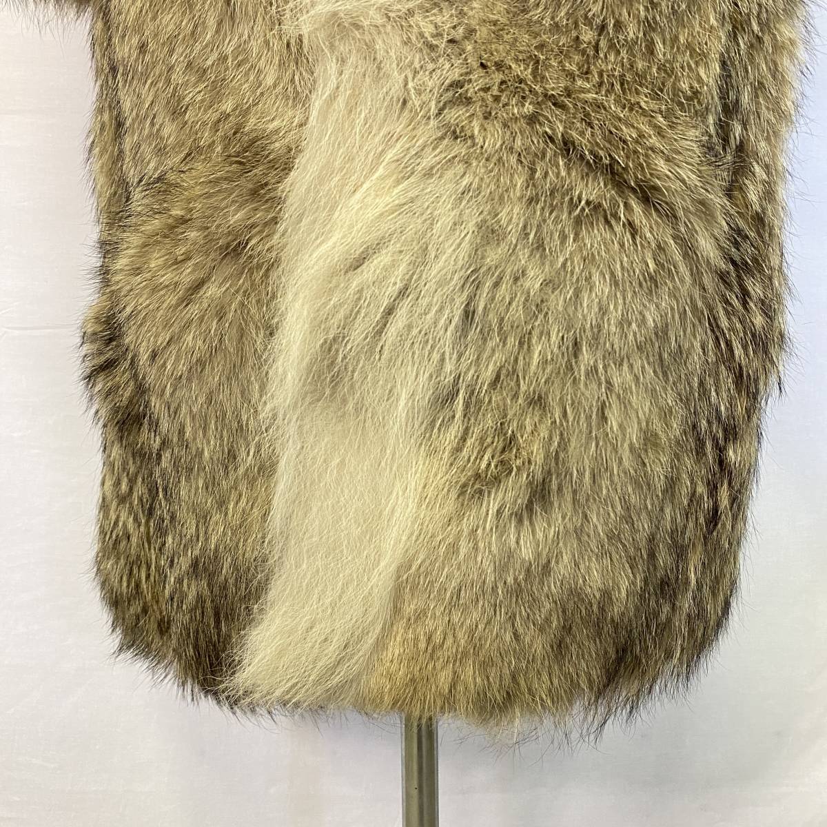 【ROZEN Fur and Leather】コヨーテ リアルファー ローゼンファー アンド レザー CREATION Claude ボリューム  ロング コート 毛皮