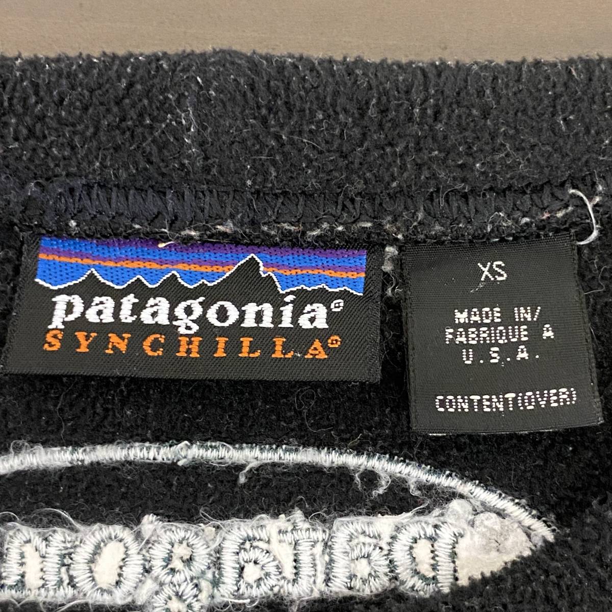 98年【Patagonia】パタゴニア USA製 SYNCHILLA シンチラ クルーネック 長袖 フリース プルオーバー ロンT カットソー 90s  年代 ビンテージ