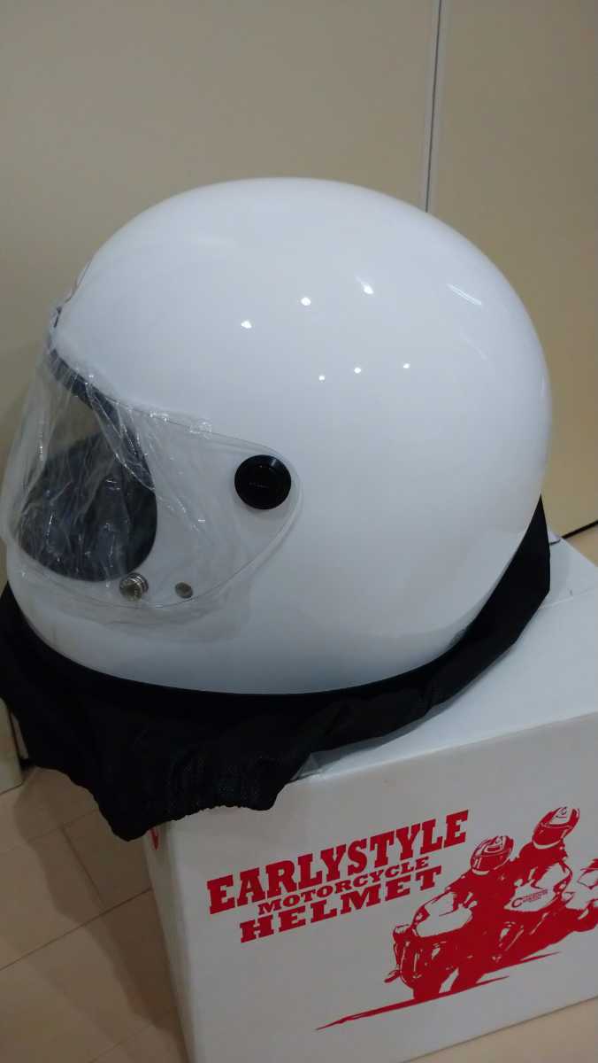 立花 GT750 ヘルメット L/XL 白 フルフェイス 族ヘル カフェヘル CUSTOM 本物 新品 未使用 希少 レア物 一点物 入手困難 _画像2