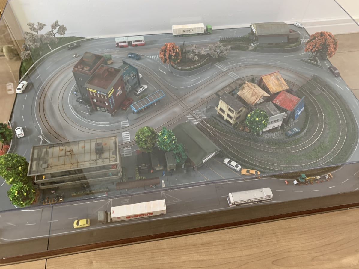 路面電車とバスが走る情景ジオラマ(Nゲージ) 最終|鉄道模型 路面電車とバスが走る情景ジオラマ(Nゲージ) 最終|鉄道模型