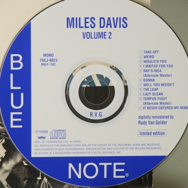 【紙ジャケ BLUNOTE RVGリマスタリング】マイルス・デイヴィス・オールスターズ VOL. 2　MILES DAVIS ALL STARS VOL.2　バンゲルダー_画像5