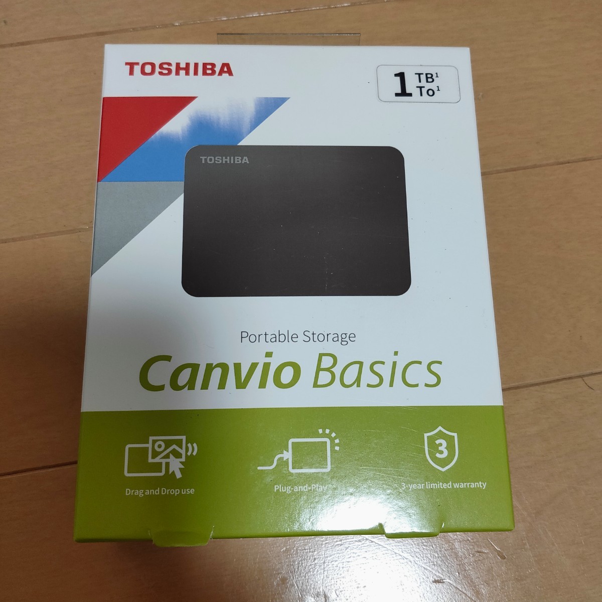 24時間以内のスピード発送♪【新品】TOSHIBA　Canvio Basics 1TB 東芝 外付けハードディスク 並行輸入品