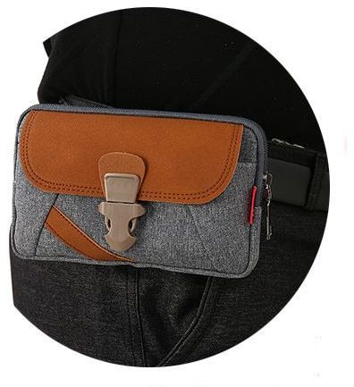  new goods # smartphone case Golf digital camera etc. *2way belt bag bag W pocket! Brown × khaki beige 