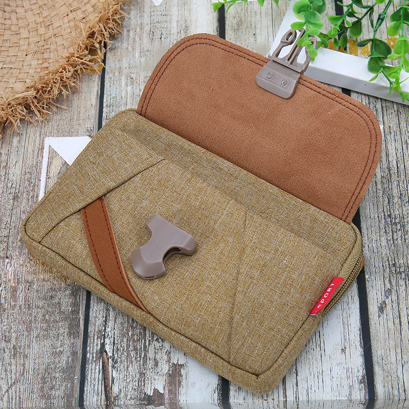  new goods # smartphone case Golf digital camera etc. *2way belt bag bag W pocket! Brown × khaki beige 
