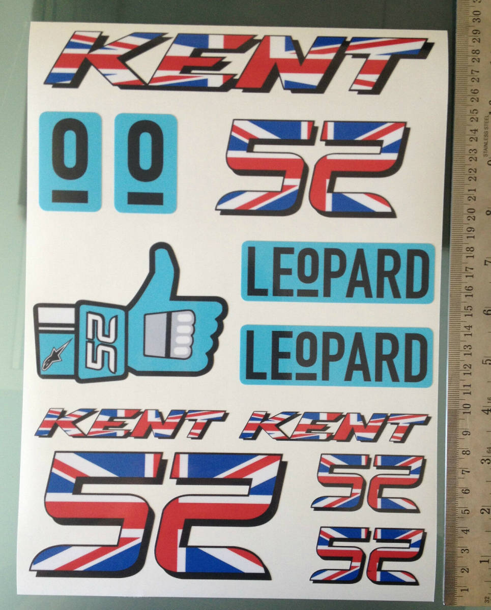 送料無料 Danny Kent #52 Decal Sticker ダニー ケント カッティング ステッカー シール デカール セット_画像1