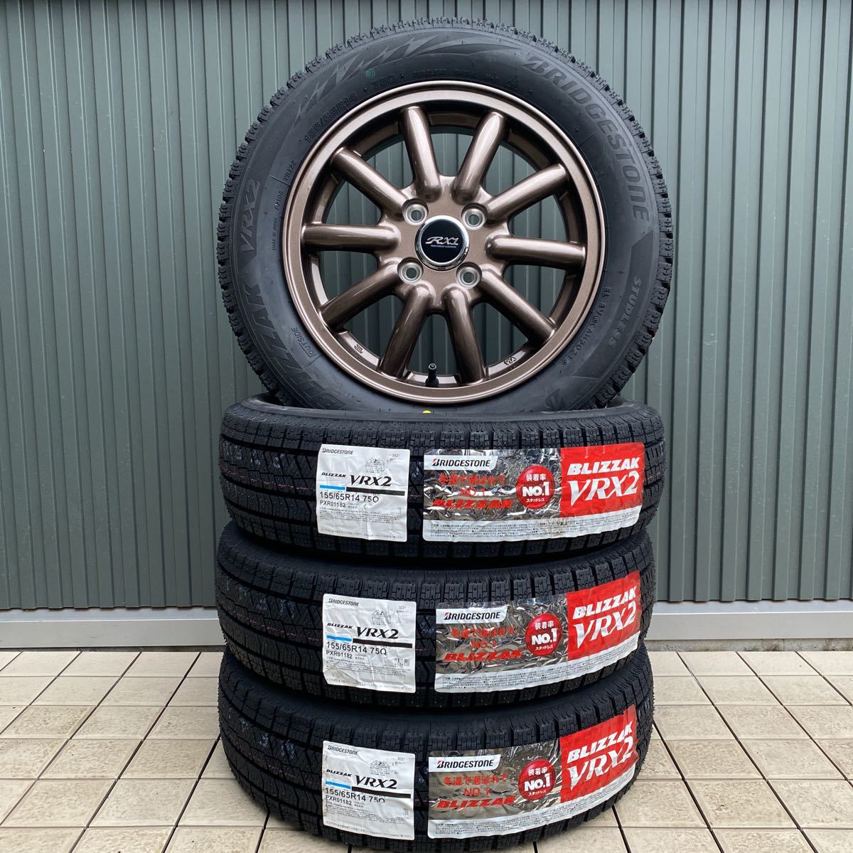 2021年製】VRX2◇155/65R14 + RX1◇タント ワゴンR N-BOX スペーシア N