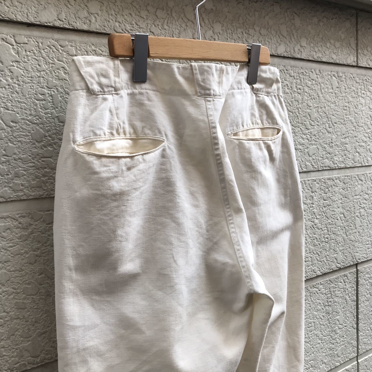 希少 -50s US古着 白パンツ ワークパンツ ホワイト ボタンフライ 希少 -50s US古着 白パンツ ワークパンツ ホワイト ボタンフライ
