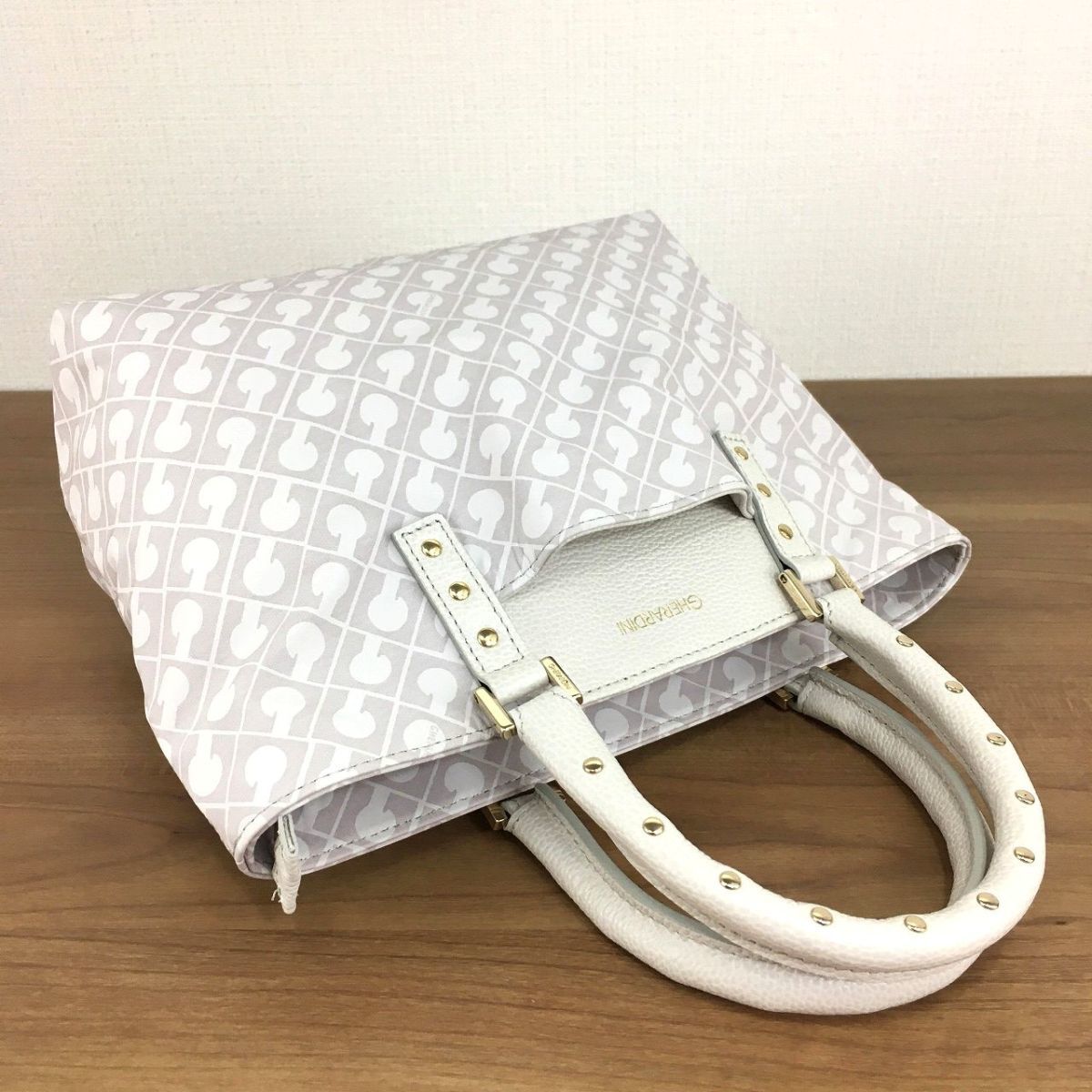 ☆送料無料☆ 未使用品 GHERARDINI 2WAYバッグ ホワイト ハンドバッグ