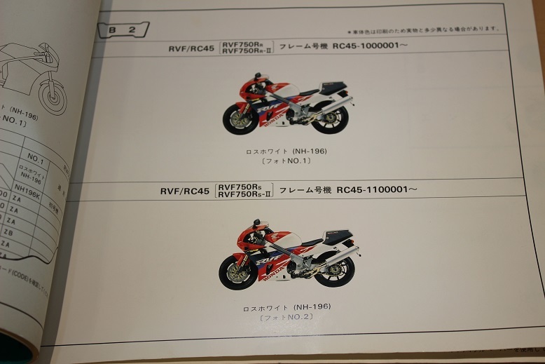 RVF750/RC45/パーツリスト＋サービスマニュアル セット ♪_画像4