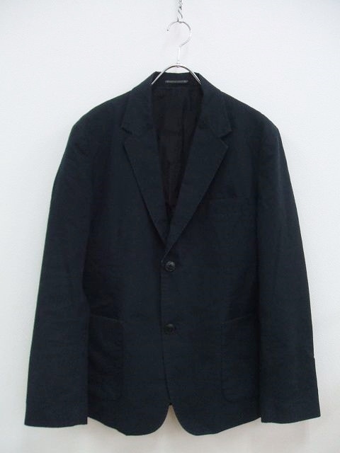 1-0908T♪ Yohji Yamamoto コットン2Bジャケット 裏地キュプラ100