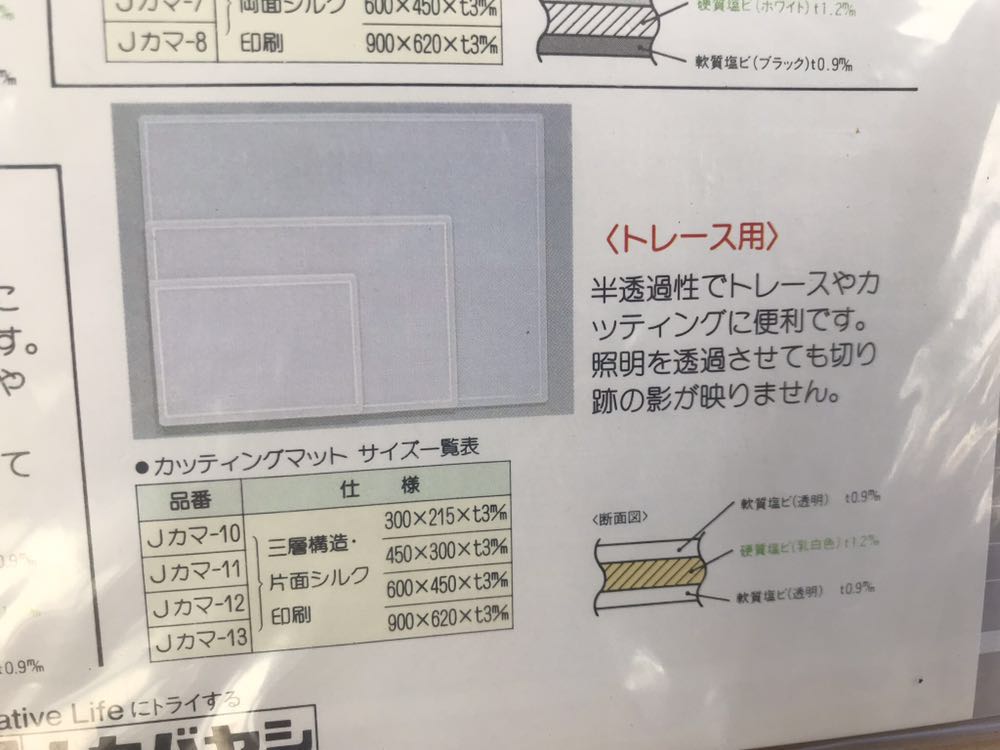 未使用 ★ Nakabayashi ナカバヤシ カッティングマット トレース用 Jカマ-13 ★ 900×620×3 m/m ★ デスク デザイン 文具_画像3