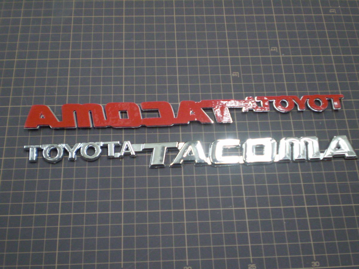 TACOMA/タコマ 1995-2004 ドアエンブレム クロームメッキ ２点セット/新品在庫品_タコマ 95-04 エンブレム クロームメッキ