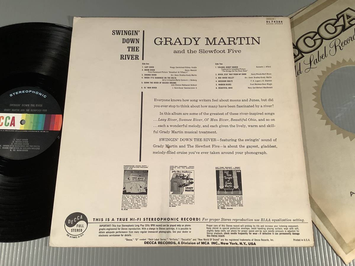 LP(オリジナル)●Grady Martin & The Slewfoot Five／Swingin' down the River●_画像2